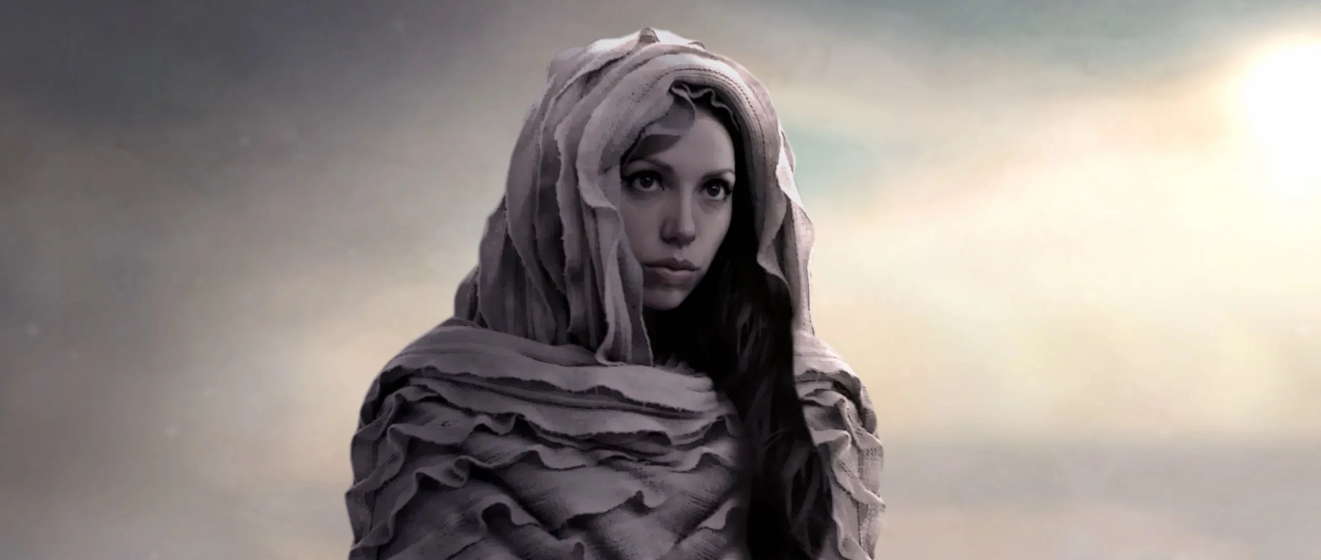 Ophelia in a grey hood
